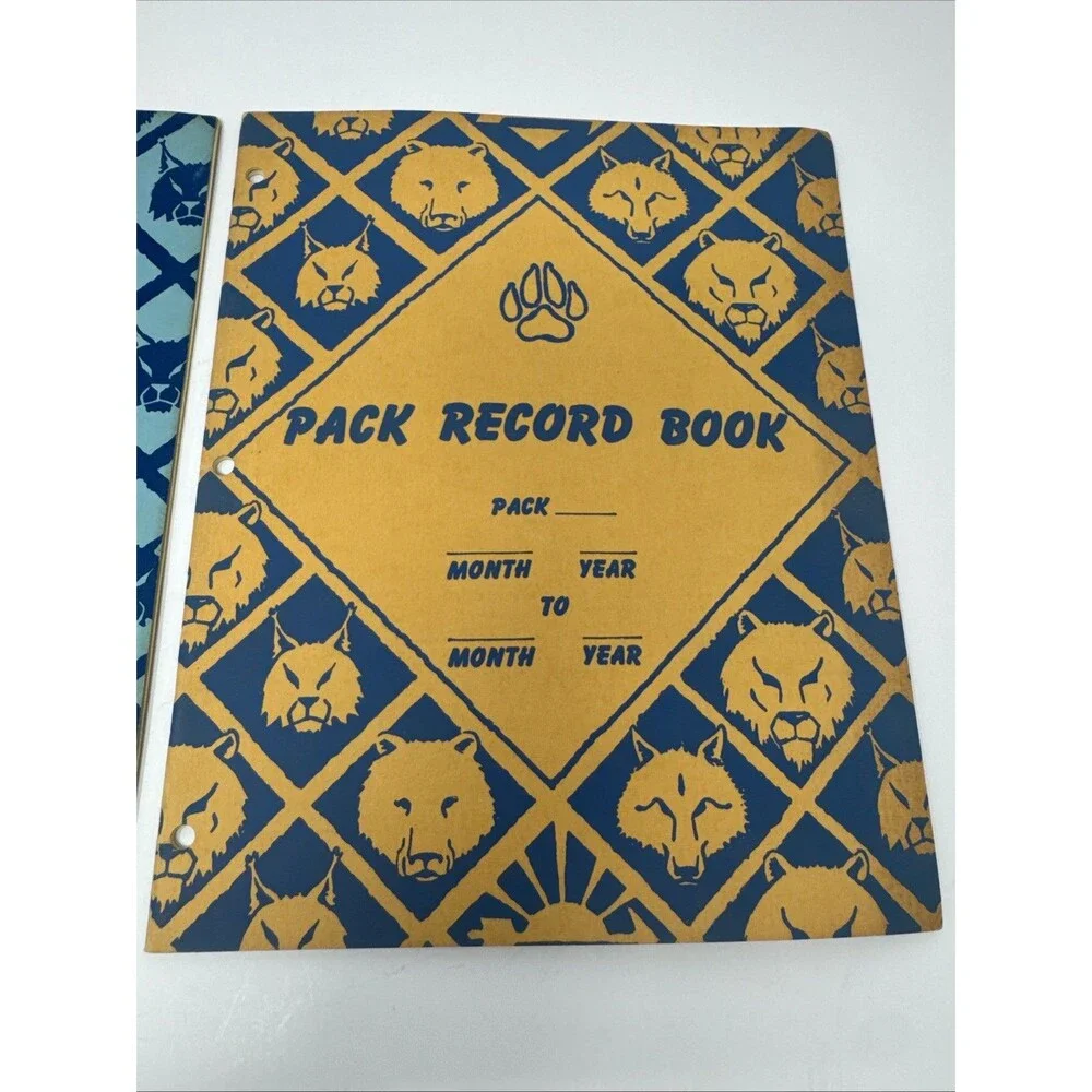 2 Vgt 1961 Pack Record Book Boy Scouts of America Unused NOS Financial